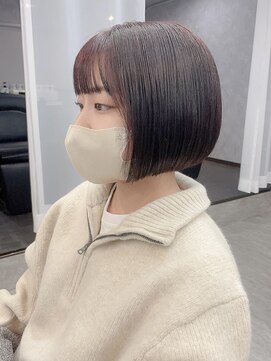 イデアル(Ideal) ボブ/ミニボブ/切りっぱなしボブ/前下がり/前下がりボブ/韓国