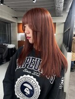 ニコ トウキョウ 渋谷(nico TOKYO)&nbsp;オレンジカラー/レイヤーカット/ケアブリーチ/透明感カラー