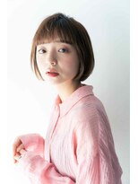 トクテ 高円寺(tokute)&nbsp;くびレイヤーエモージュ前髪ピンクベージュワンカール【高円寺】