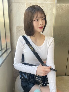 リリー(Lilley) くすみベージュ×姫カットレイヤー×韓国風巻き【ayana】