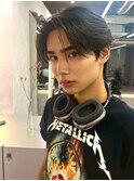 横浜　センターパート　曲がる縮毛矯正　ブルーブラック3