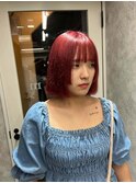 くびれヘアアプリコットオレンジハイライトカラーブルーカラー