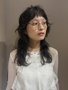 フェンヘアーアイス 中目黒(Fen.hair ici) 小顔パーマ◎ウルフレイヤーパーマ×暗髪