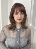 ミディアムレイヤー くびれヘア レイヤーカット