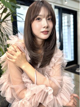 イヴォーク トーキョー(EVOKE TOKYO) 髪質改善ミディアムレイヤー艶髪カラー顔まわりレイヤー