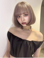 レア 渋谷(Le'a)&nbsp;【Ｌｅ’ａ】ボブ　グレージュカラー　髪質改善　ブリーチ