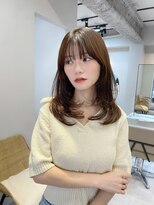 モク 立川(moc)&nbsp;韓国風レイヤーカットブリーチダブルカラー前髪