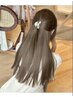 【ダメージレスで透ける髪色】ブリーチなしダブルカラー+トリートメント