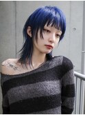 【GEEKS渋谷】ウルフカット/顔周りカット/アイスブルー/レイヤー