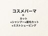 《カット+眉毛カット+ミストSV》+コスメパーマ(ミディアムヘア向きパーマ)