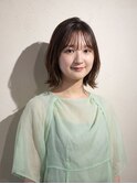【こなれ感UP】外はねボブ×透明感カラー