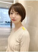 束感ショートのひし形シルエット ショートマッシュ