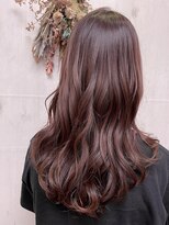 プランタン(Printemps)&nbsp;韓国ウェーブ大人可愛い艶カラーバーガンディーゆるふわロング