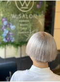 【W_SALON 河原町】ホワイトプラチナグレー♪♪