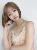 ゲーム 原宿店(GAME) ミルクティーベージュ/ダブルカラー/ケアブリーチ/ボブ/前髪