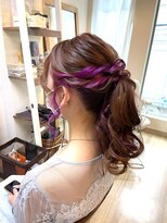 ロカット サロン(Roquat Salon)&nbsp;ポニーロングアレンジ【ヘアアレンジ/卒業式/立川/エクステ】
