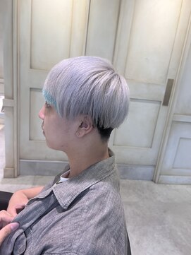 アソビセカンド 原宿(ASOBI 2nd) ホワイトシルバー　ハイトーン　ライムグリーン