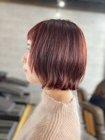 ソイクフ 四条大宮店(SOY-KUFU)&nbsp;大人可愛い◎似合わせカットイメチェンレッドブラウンボブ