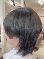 カットハウス はさみの部屋&nbsp;メンズ/ショート/マッシュウルフ/黒髪/襟足長め/重めバング
