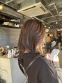 マノンバイエイチ(MANON by H) 赤みを抑えた透明感カラー/ミディアムのレイヤーヘアスタイル