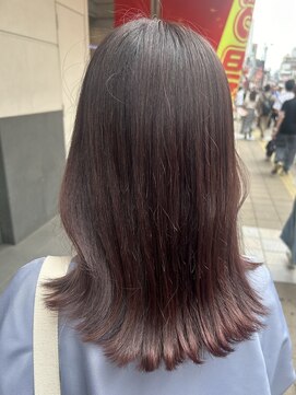 カラークチュール(Color Couture) 切りっぱなしボブ/ピンクブラウン/暖色カラー/美髪のススメ