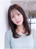 レイヤー/ダークアッシュ/髪質改善/シアーカラー/小顔/前髪/韓国