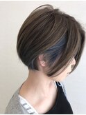 レディースショート×カーキベージュ/20代30代40代50代