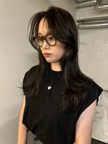 ノラ シブヤ(NORA)&nbsp;レイヤーカット/顔まわりカット/オリーブカラー