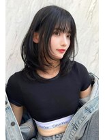 ランズ(LANDS) ミディアム レイヤーカット 【韓国ヘア 大阪 梅田】