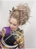 成人式/盛り髪/スジ盛り/爆盛り/花魁/和髪/創作和髪/着物へア