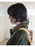 外国人風のレイヤーボブ×パーマ