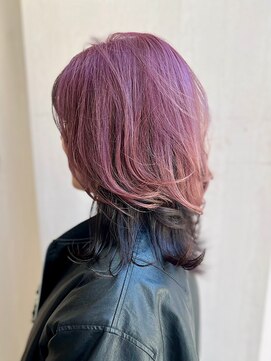 レジュール Rejouir アンブレラカラー/ピンクベージュ/ウルフカット/クラゲヘアー