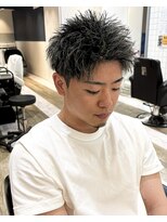 ルースト 京都河原町店(ROOST)&nbsp;短髪スパイキーアップバングメッシュカラー