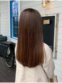 縮毛矯正・ストレー トチョコブラウンストレート