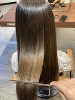 エイクス ヘア デザイン×美髪クリニック 千葉(AQs hair design) ＊＊ブリーチ毛ストレート**