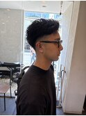 ニュアンスパーマ！七三かきあげフェード！