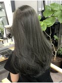 ☆透明感オリーブグレージュ髪質改善レイヤーカットブリーチなし