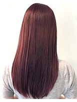 ヘアー アウフ 旭店(hair AUF) 艶々レッド系カラー