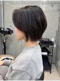 大人ボブ　切りっぱなしボブ　レイヤーボブ　くびれ　髪質改善
