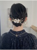 岡山ヘアセット　ダウンシニヨン
