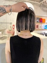 ルーム(Loom.)&nbsp;デザインカラーコントラストハイライト切りっぱなしボブ