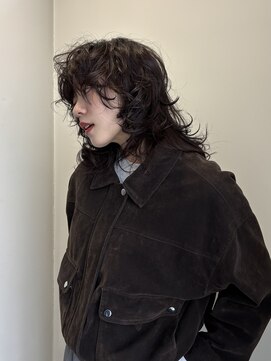 アンブレラカラーミディアムヘアショートカットセミロング50代