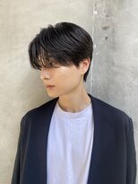 フィフス 栄(fifth) 毛流れニュアンスパーマセンターパートツーブロックメンズパーマ