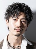 スパイラルパーマセンターパート