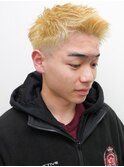 メンズカットアップバングハイトーンスパイキーショート0305