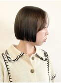 【松戸　松田】切りっぱなしミニボブ黒髪