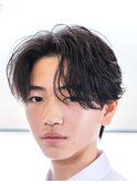 札幌大通メンズカットショートニュアンスパーマフェザーパーマ