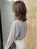 ニコリヘアワークス(nicori hair works)&nbsp;ミディアムレイヤー×ナチュラルブラウン1