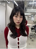 ナチュラルブラウンカラー／レイヤーカット