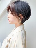 ★30代40代50代小顔似合わせカット黒髪ショートハンサムショート